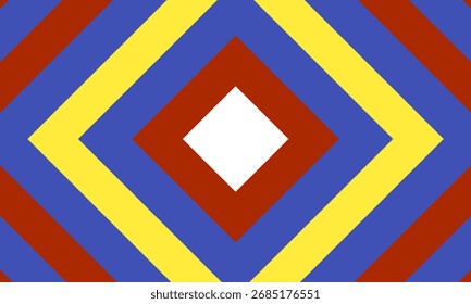 Abstract geometric square pattern with colorful diamond shapes