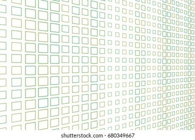 Abstract geometric square pattern, colorful & artistic for graphic design, catalog, textile or texture printing & background. 3D perspective view. Style of mosaic or tile. Vector illustration graphic.