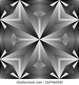 Abstract geometric square pattern, ornament, halftone lines background, vector modern design element.