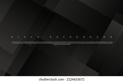 Abstract geometric square premium black background.Eps10 Vector