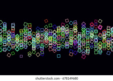 Abstract geometric square, rectangle pattern, colorful & artistic for graphic design, catalog, textile or texture printing & background. Vector illustration graphic.