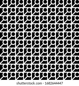 Abstract geometric square round pattern vector background