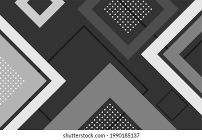 Abstract geometric square shape gray color monochrome pattern background.vector illustration for your work.