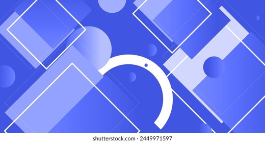 Abstract geometric square shape on the blue background.