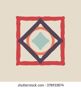 Abstract geometric square shape. Geometric texture element. Modern graphic design.