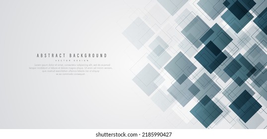 Abstract geometric square shape vector background. Modern futuristic squares geometric overlap layer pattern. Minimal geometric. Space for your text. Suit for website, brochure, banner, poster