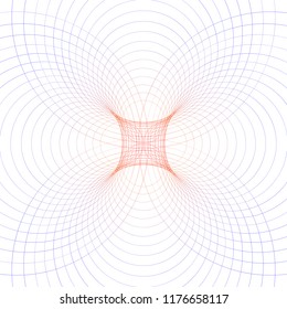abstract geometric square shaped circular flower illustration in the form of line can be used as background