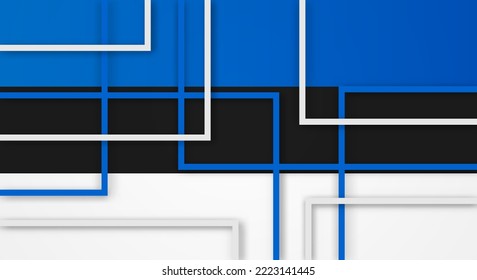 Abstract Geometric Square Stripes Lines Papercut Background with Flag of Estonia