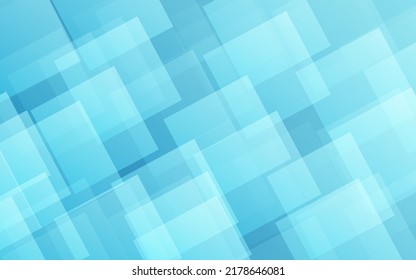 Abstract geometric square transparant blue background