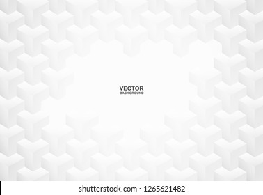 Abstract .Geometric square white background ,light and shadow .Vector