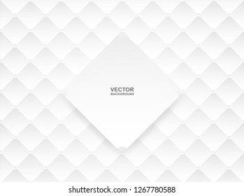 Abstract . Geometric square white background ,light and shadow .Vector.