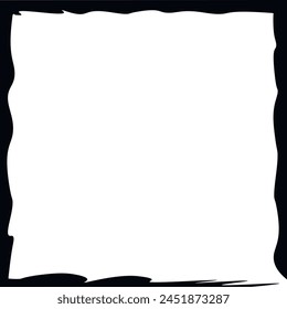 Marco cuadrado geométrico Abstractas sobre fondo blanco. Diseño de Plantilla para invitación, cartel, tarjeta, postal. Tarjeta de Festiva o felicitación. Ilustración decorativa en blanco y negro. Copiar espacio.