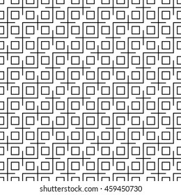 Abstract geometric squares black and white hipster fashion pillow pattern