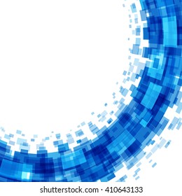 Abstract geometric squares lines blue vector background. Good for promotion materials, brochures, banners. Abstract Backdrop, Technology Background.
