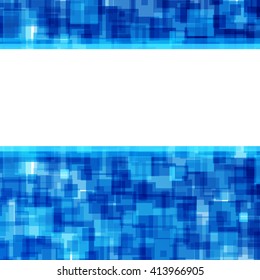 Abstract geometric squares lines blue vector background. Good for promotion materials, brochures, banners. Abstract Backdrop, Technology Background