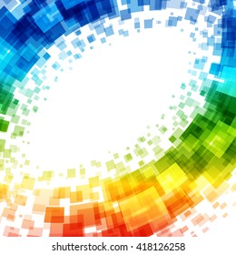 Abstract geometric squares lines vector background. Technology Background