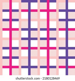 Abstract Geometric Squares Stripes Plaid Tartan Seamless Repeated Pattern Trendy Fashion Colors Perfect for Allover Fabric Print or Wrapping Paper Diagonal Lines Pink Purple Fuchsia Tones
