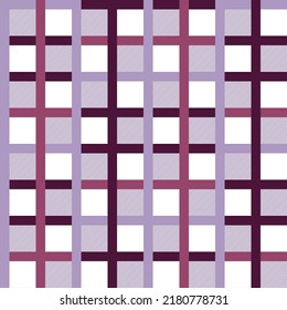 Abstract Geometric Squares Stripes Plaid Tartan Seamless Repeated Pattern Trendy Fashion Colors Perfect for Allover Fabric Print or Wrapping Paper Diagonal Lines Lilac Purple Tones