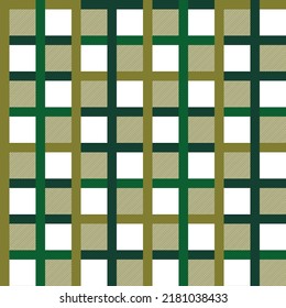 Abstract Geometric Squares Stripes Plaid Tartan Seamless Repeated Pattern Trendy Fashion Colors Perfect for Allover Fabric Print or Wrapping Paper Diagonal Lines Olive Green Tones
