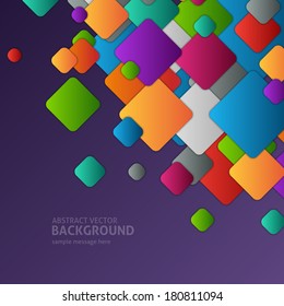 Abstract geometric squares vector background. 