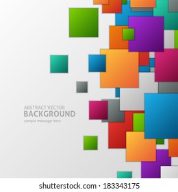 Abstract geometric squares vector background. 