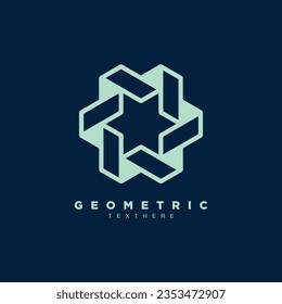 Abstract geometric star logo design vector for your brand or business