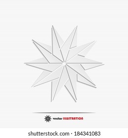 Abstract geometric star web icon for your design