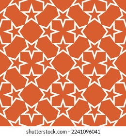 Abstract Geometric Stars Complex Psychedelic Shapes Monochrome Islamic Vector Seamless Pattern Trendy Fashion Colors Minimalist Concept Coral Tones