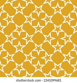 Abstract Geometric Stars Complex Psychedelic Shapes Monochrome Islamic Vector Seamless Pattern Trendy Fashion Colors Minimalist Concept Royal Blue Tones