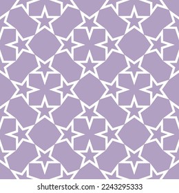 Resumen Estrellas Geométricas Complejas Formas Psicodélicas Monocromo Vector Islámico Patrón Sin Marea Colores De Moda Moderno Concepto Minimalista Tonos Lilac