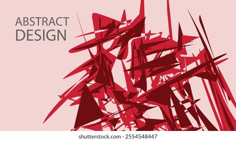 abstract geometric straight shape design red for background frame