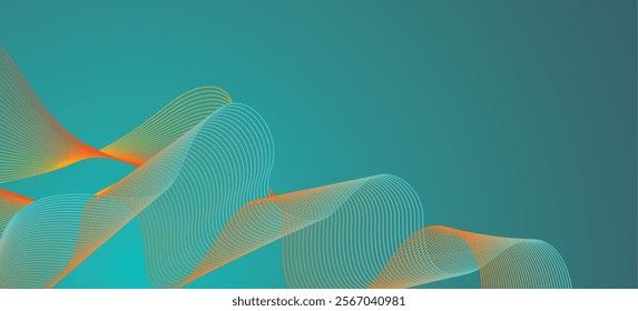 Abstract Geometric stripe line art background design. Futuristic technology concept. Suit for poster, invitation, cover, banner, brochure, website, presentation