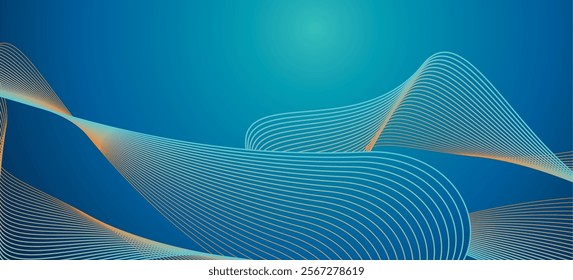 Abstract Geometric stripe line art background design. Futuristic technology concept. Suit for poster, invitation, cover, banner, brochure, website, presentation