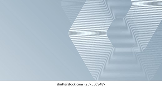 Abstract geometric stripe line hexagon design modern. Abstract hexagon lines on gray background