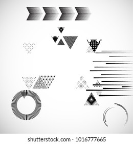 Abstract Geometric Stripe Pattern. Linear backdrop . Triangle elements . Poster, brochure geometric design .
 Vector.