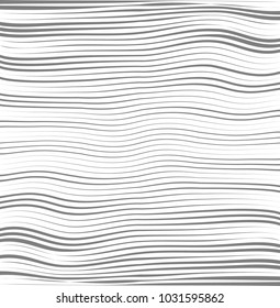 Abstract Geometric Stripe Pattern. Linear pattern in gray color. Vector curves . Wave lines.