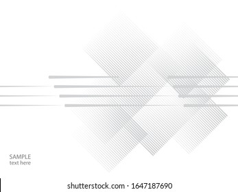 Abstract Geometric Stripe Pattern. Linear background in gray color. Vector.