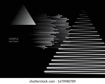Abstract Geometric Stripe Pattern. Linear background in gray color. Vector.