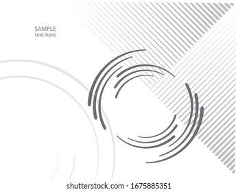 Abstract Geometric Stripe Pattern. Linear background in gray color. Vector.