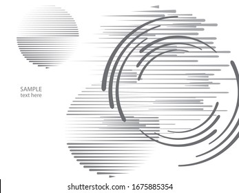 Abstract Geometric Stripe Pattern. Linear background in gray color. Vector.