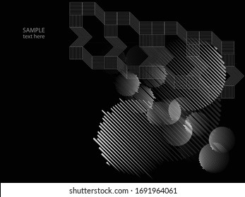 Abstract Geometric Stripe Pattern. Linear background . Vector.