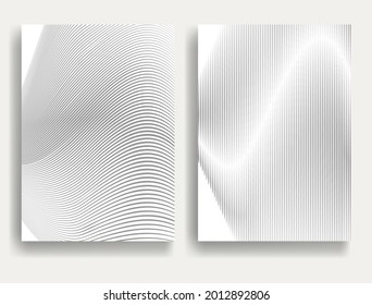 Abstract Geometric Stripe Pattern. Linear pattern in gray color. Vector.