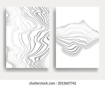 Abstract Geometric Stripe Pattern. Linear pattern in gray color. Vector.