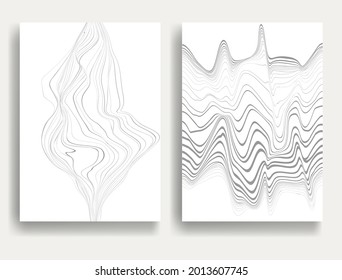 Abstract Geometric Stripe Pattern. Linear pattern in gray color. Vector.