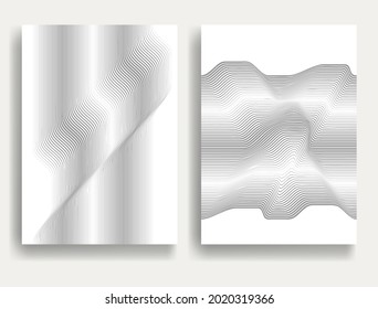 Abstract Geometric Stripe Pattern. Linear pattern in gray color. Vector.
