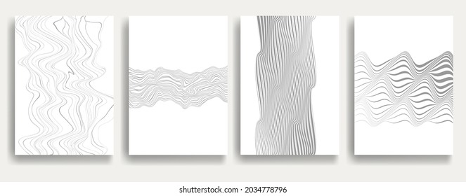 Abstract Geometric Stripe Pattern. Linear pattern in gray color. Vector.