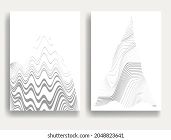 Abstract Geometric Stripe Pattern. Linear pattern in gray color. Vector.