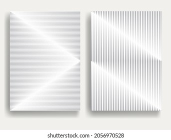 Abstract Geometric Stripe Pattern. Linear background in gray color. Vector.Speed lines background .