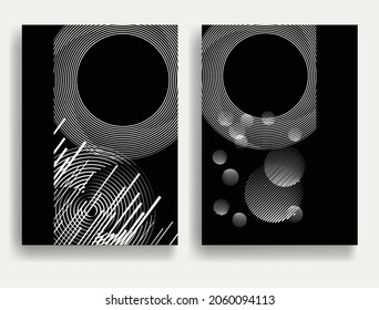 Abstraktes Muster für geometrische Streifen. Linearer Hintergrund in schwarz-weißer Farbe. Vektor.Speed Linien Hintergrund.