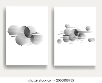 Abstract Geometric Stripe Pattern. Linear background in black and white color. Vector.Speed lines background .